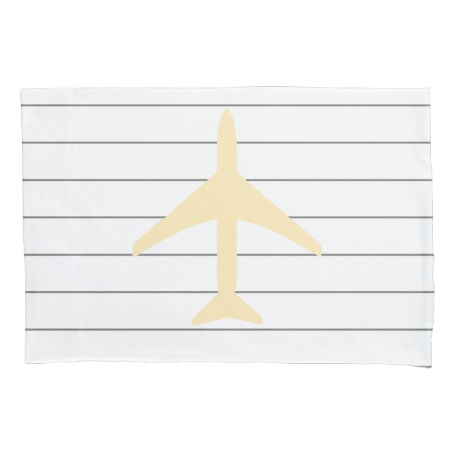 Funky Plane Airplane Pilot Aviation Flying Pillowcase (Front)