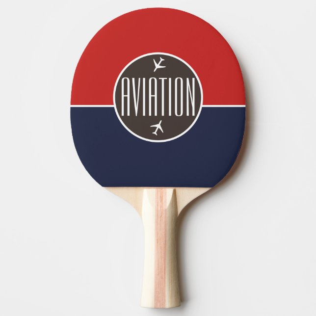 Funky Plane Airplane Pilot Aviation Flying Ping Pong Paddle (Front)