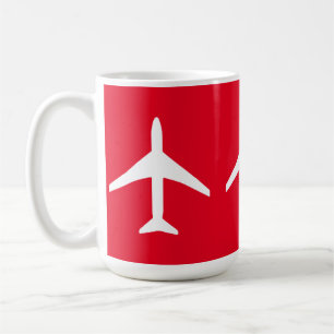 Funky Plane Airplane Pilot Aviation Flying Sky Coffee Mug