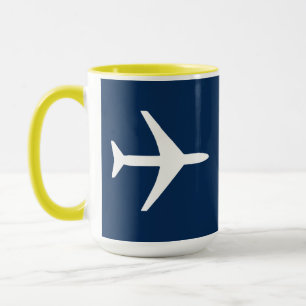 Funky Plane Airplane Pilot Aviation Flying Sky Mug
