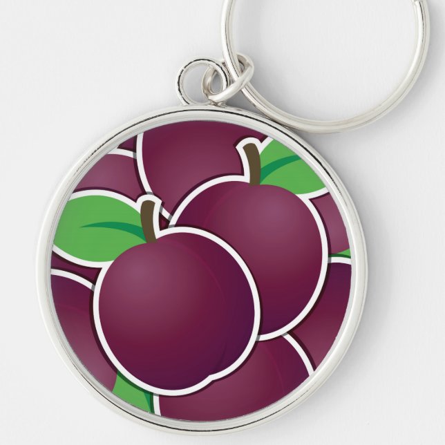 Funky plum keychain (Front)