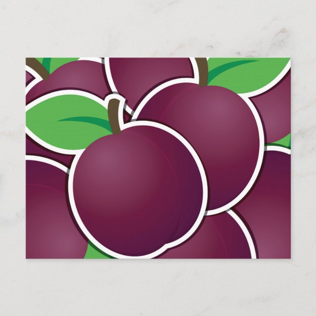 Funky plum postcard (Front)