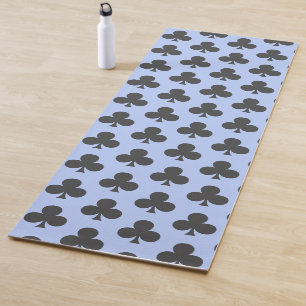 Funky Poker Cards Grey Pattern Yoga Mat