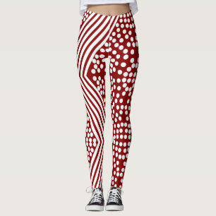 Funky Polka Dot Lines Bold Leggings