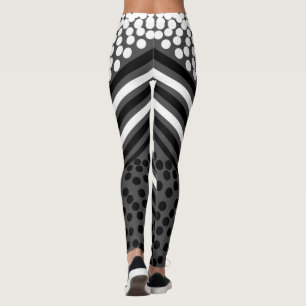 Funky Polka Dot Lines Bold Leggings