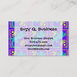 Funky Polka Dot Lizard Pattern Animal Designs Business Card