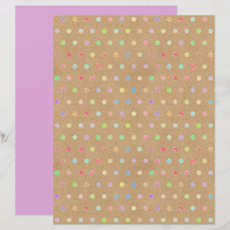 Funky Polkadots Faux Brown Kraft Scrapbook Paper