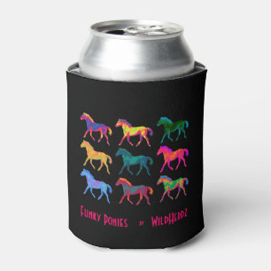 Funky Ponies Colt Pattern WildHerdz Can Cozy Cooler