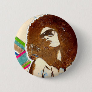 Funky, pop-art accessory button. 2 inch round button