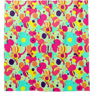 Funky Pop Art Shower Curtain