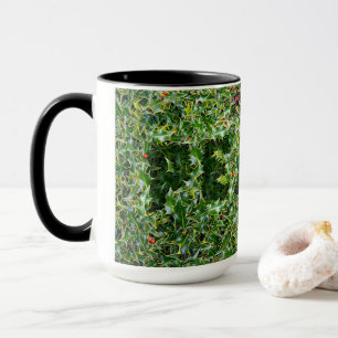 Funky Prickly Peace Holly tall coffee mug