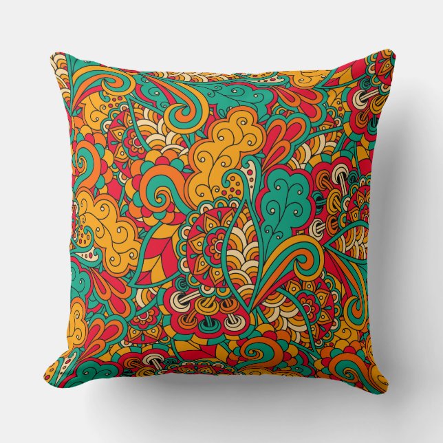 Funky Psychedelic 2_pillow Throw Pillow (Front)
