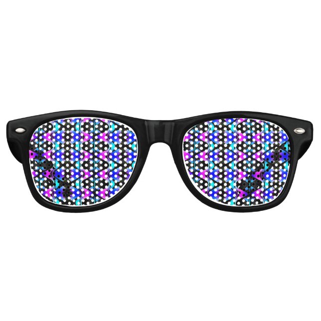 Funky Psychedelic Pattern Retro Sunglasses (Front)