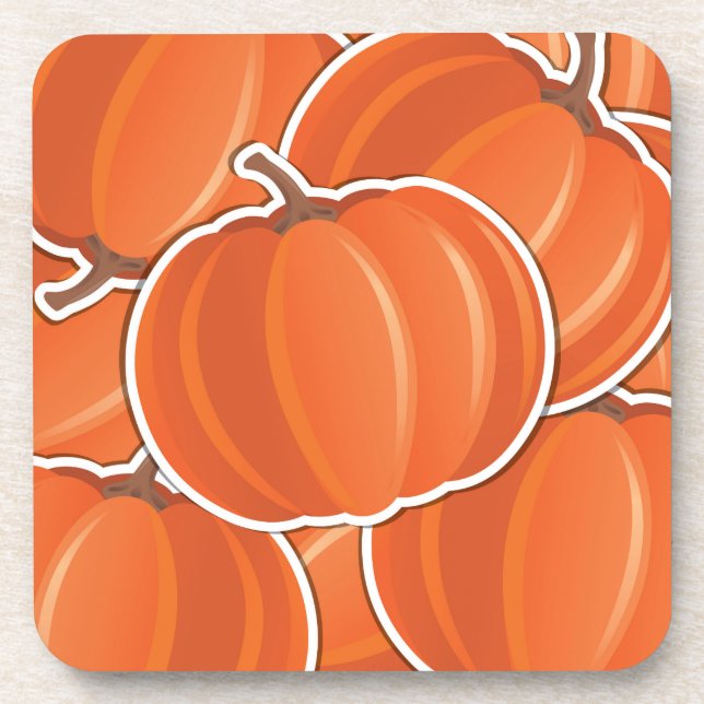 Funky pumpkin coaster (Front)