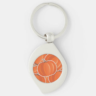 Funky pumpkin keychain