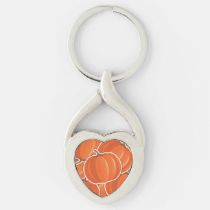 Funky pumpkin keychain