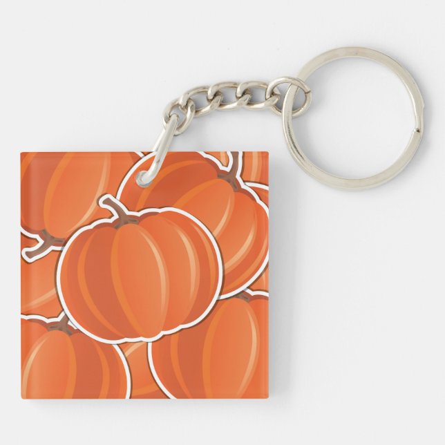 Funky pumpkin keychain (Back)