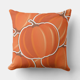 Funky pumpkin throw pillow
