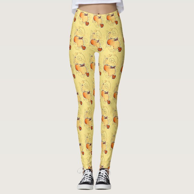 Funky Pumpkins Leggings (Front)