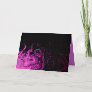 Funky purple and black greeting card