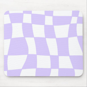 funky purple chequered mouse pad