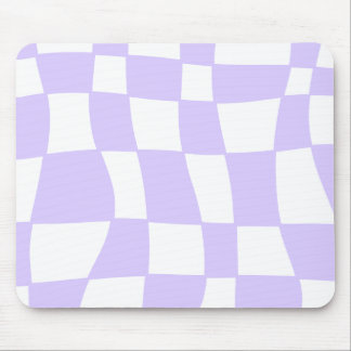funky purple chequered mouse pad