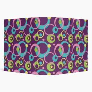 Funky Purple Circles Binder
