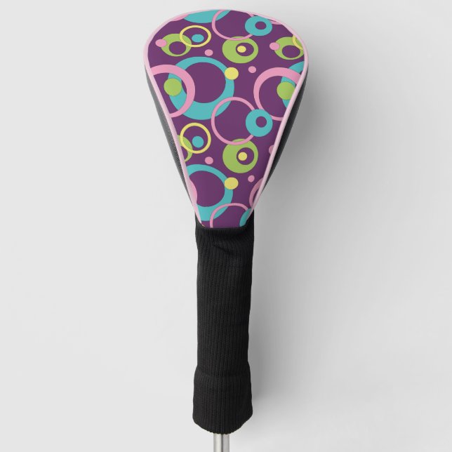 Funky Purple Circles Driver Cover (Front)