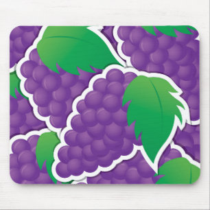 Funky purple grapes mouse pad