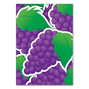 Funky purple grapes table number