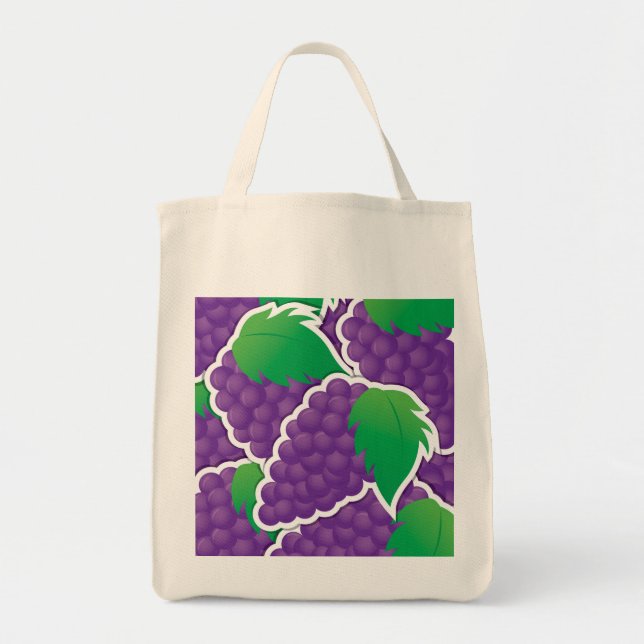 Funky purple grapes tote bag (Front)