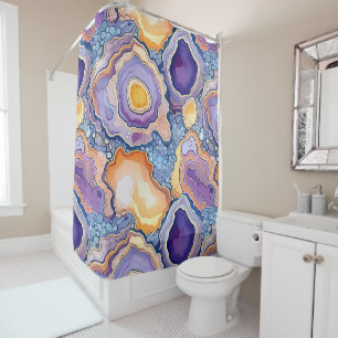 Funky Purple Mix Abstract Geode Agate Pattern
