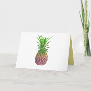 Funky Purple Pineapple Your Text Greeting Card