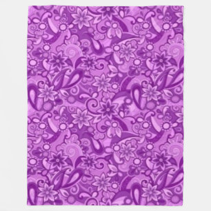 Funky Purple Pucci Fleece Blanket