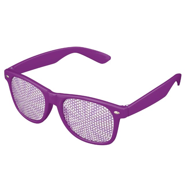 Funky Purple Retro Sunglasses (Angled)