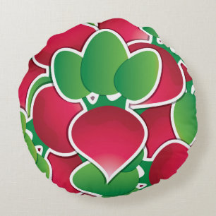 Funky radish round pillow