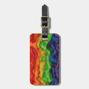 Funky Rainbow Hippie Pride Trippy Luggage Tag