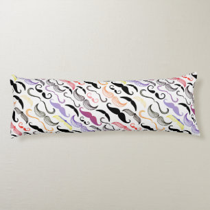 Funky Rainbow Moustache Design Body Pillow