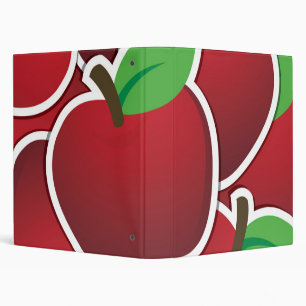 Funky red apple binder