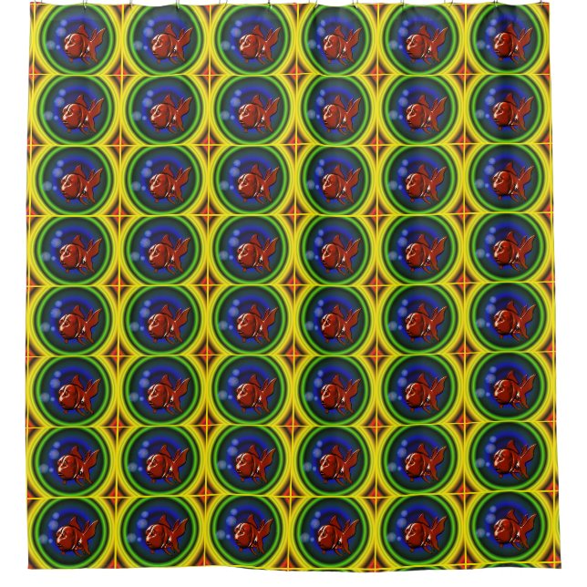 Funky Red Goldfish Animal Art  (Front)