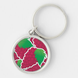 Funky red grapes keychain
