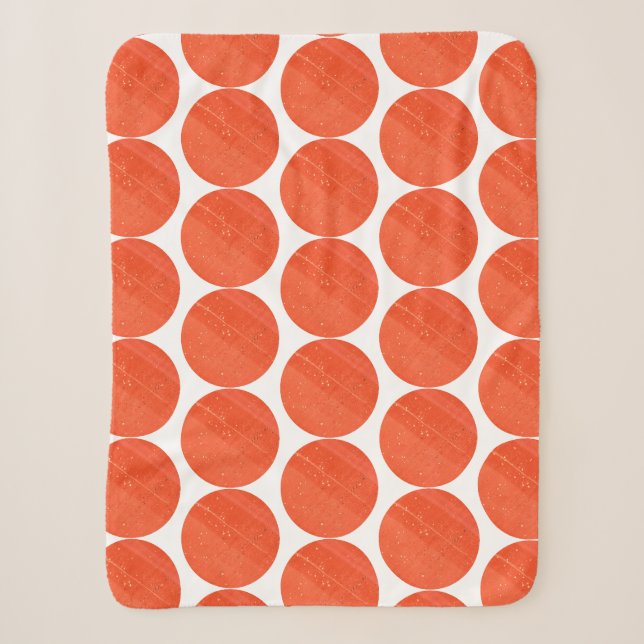 Funky Red Jade Jasper Texture Circles Blanket (Front)
