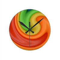Funky Red Orange Yellow & Green Swirly