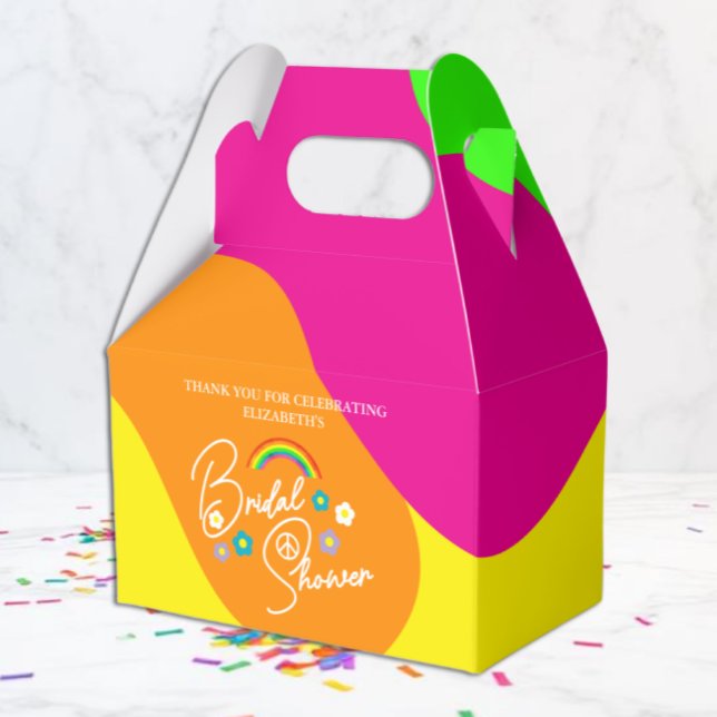 Funky Retro Bridal Shower Favor Box (Creator Uploaded)