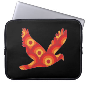Funky Retro Circles Eagle Laptop Sleeve
