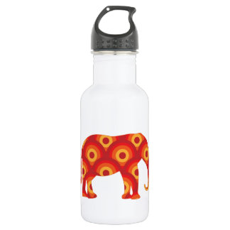 Funky Retro Circles Elephant 532 Ml Water Bottle