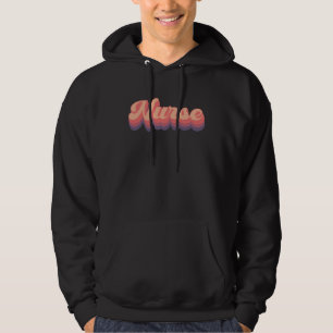 Funky Retro Colorful Nurse RN Hoodie
