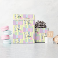 Funky Retro Cubism Stork Delivery Baby Shower