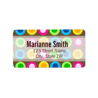 Funky Retro Dots Label