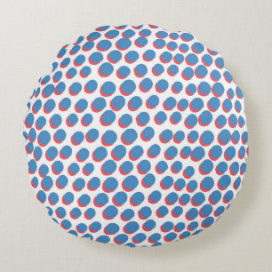 Funky Retro Neon: Vintage Seamless Round Pillow